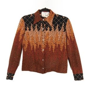 Vintage Wool Floral Patterned Women's Top